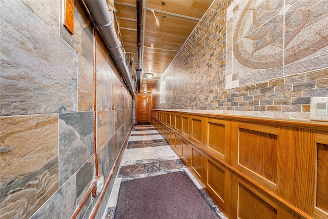 2162 24th St, Astoria, NY 11105 - hall featuring wainscoting and inlaid floor details