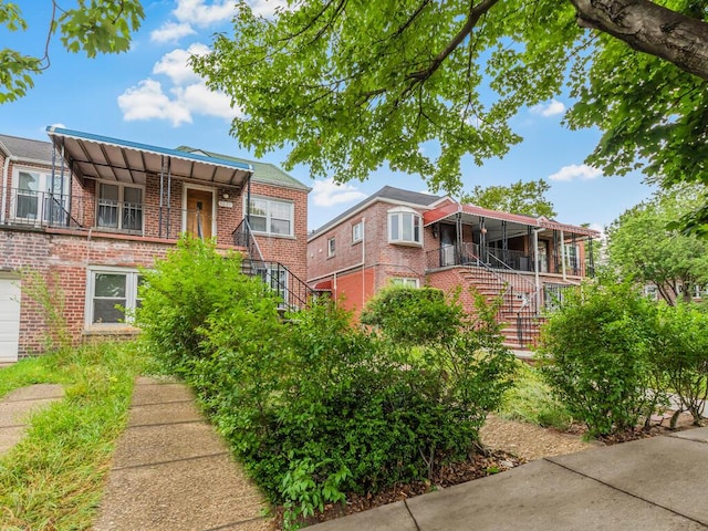 3227 Bruckner Blvd, Bronx, NY 10461 - view of front of property with brick siding and stairs