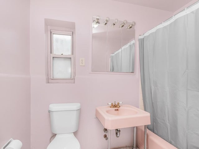 3227 Bruckner Blvd, Bronx, NY 10461 - bathroom featuring toilet and shower / bath combination with curtain