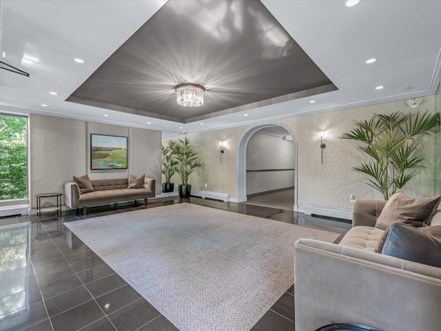 42-30 Douglaston Pkwy Unit 3L, Douglaston, NY 11363 - common area with recessed lighting and wallpapered walls