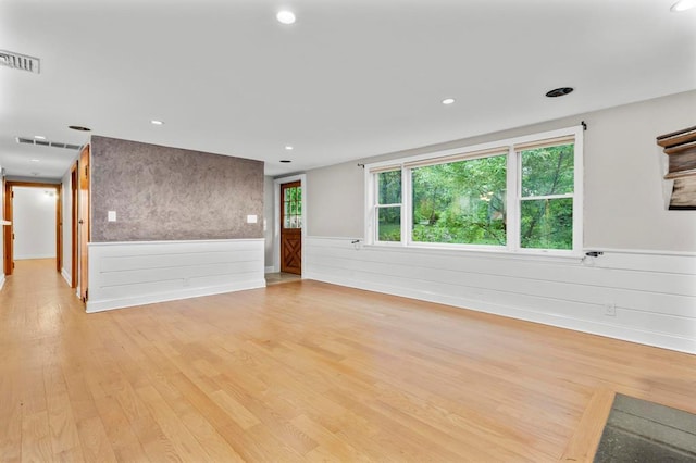 8 W Ln, South Salem, NY 10590 - empty room featuring light wood-style flooring, wainscoting, and recessed lighting