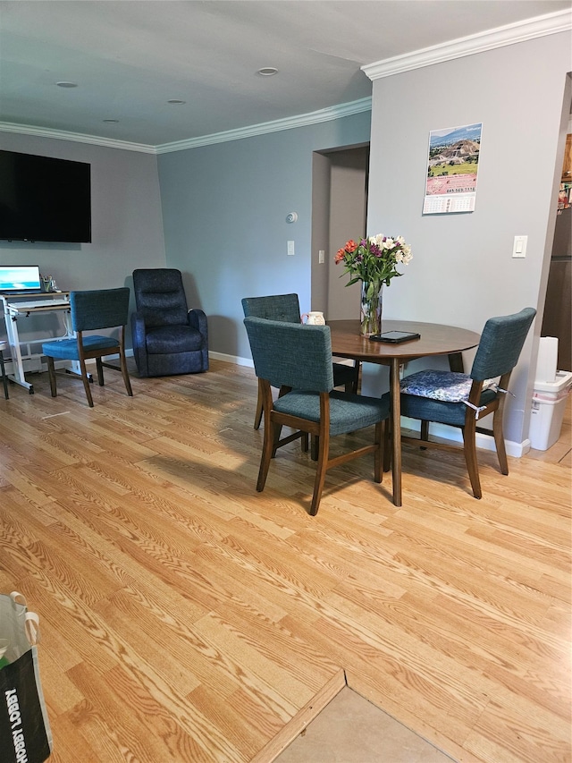 78 Carmine Dr Unit D14, Wappingers Falls, NY 12590 - dining space with ornamental molding and light wood finished floors