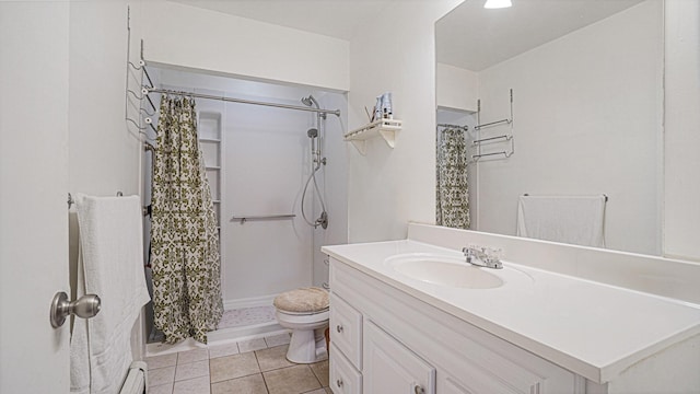 70 Wilson Ave, Mastic Beach, NY 11951 - full bathroom featuring vanity, a shower with curtain, and tile patterned flooring