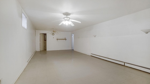 70 Wilson Ave, Mastic Beach, NY 11951 - spare room with a baseboard radiator and a ceiling fan