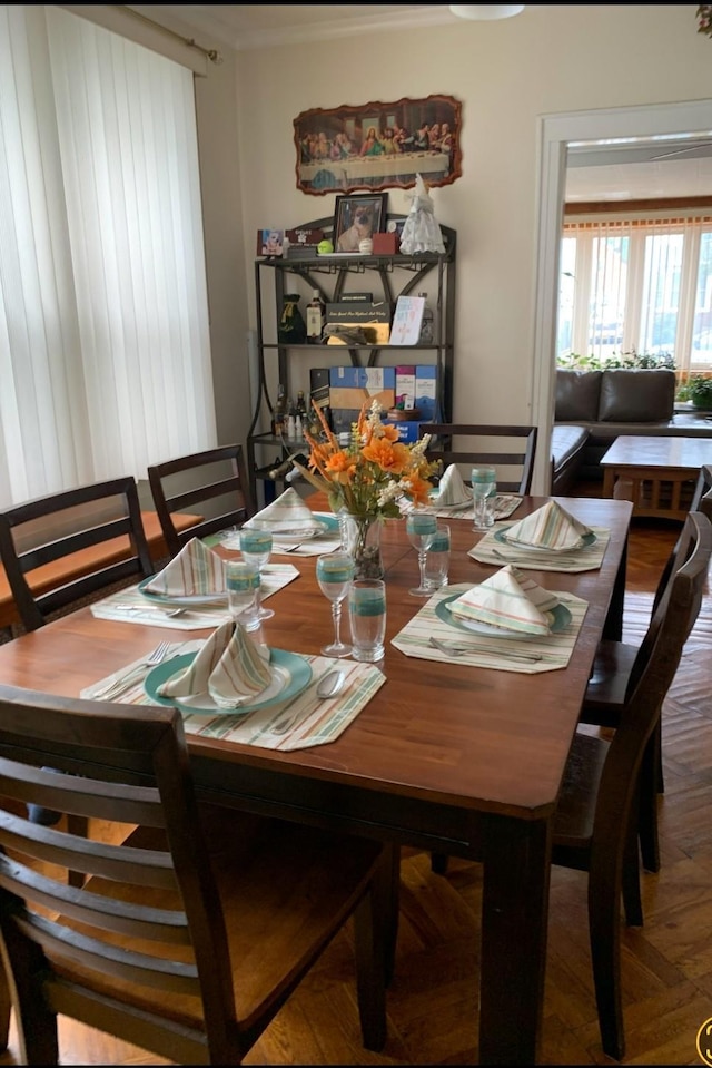 23727 Davenport Ave, Bellerose, NY 11426 - dining room with ornamental molding