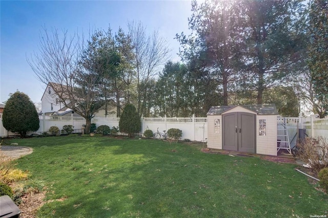 121 6th St, Hicksville, NY 11801 - fenced backyard featuring a storage shed