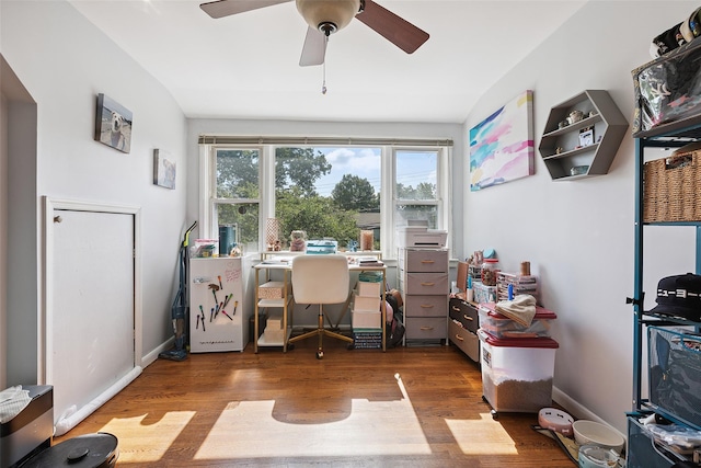 69 Ardell Rd, Bronxville, NY 10708 - office space featuring wood finished floors and a ceiling fan