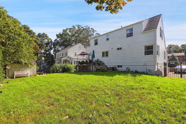 69 Ardell Rd, Bronxville, NY 10708 - rear view of house with a gazebo
