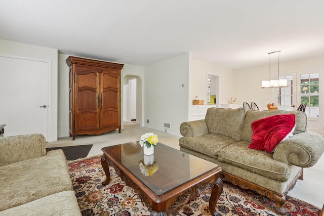 4 Aldine Park, Nyack, NY 10960 - living area featuring arched walkways and light carpet