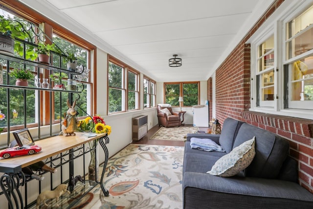 4 Aldine Park, Nyack, NY 10960 - sunroom / solarium featuring wood finished floors and a wall mounted air conditioner
