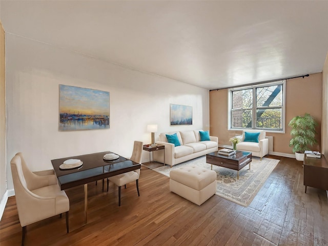 1480 Thieriot Ave Unit 5L, Bronx, NY 10460 - living area featuring hardwood / wood-style flooring and baseboards