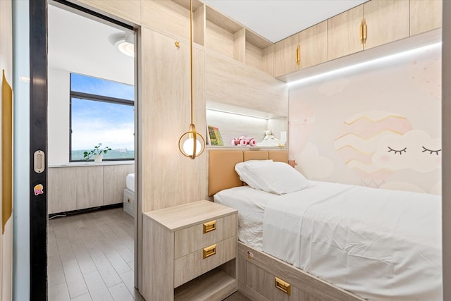 11201 Queens Blvd Unit 18D, Forest Hills, NY 11375 - bedroom with wood finished floors
