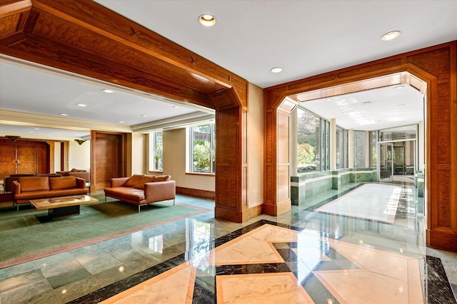 11201 Queens Blvd Unit 18D, Forest Hills, NY 11375 - lobby featuring recessed lighting