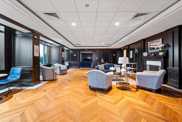 11201 Queens Blvd Unit 18D, Forest Hills, NY 11375 - lobby with a paneled ceiling