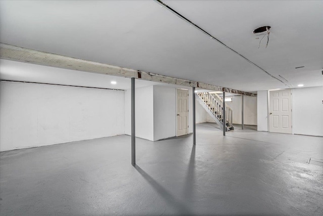 19 Dakota St, Hicksville, NY 11801 - finished basement with stairway