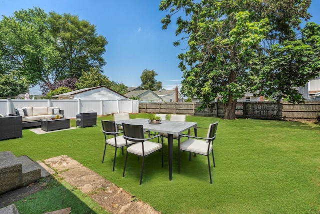 19 Dakota St, Hicksville, NY 11801 - fenced backyard with an outdoor living space