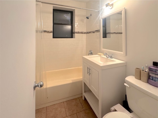 21511 48th Ave Unit 1B, Bayside, NY 11361 - full bath with shower / bath combo with shower curtain, tile patterned floors, and vanity