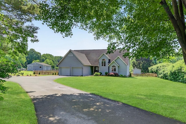 182 Otter Rd, Campbell Hall, NY 10916 - view of front facade with asphalt driveway and a garage