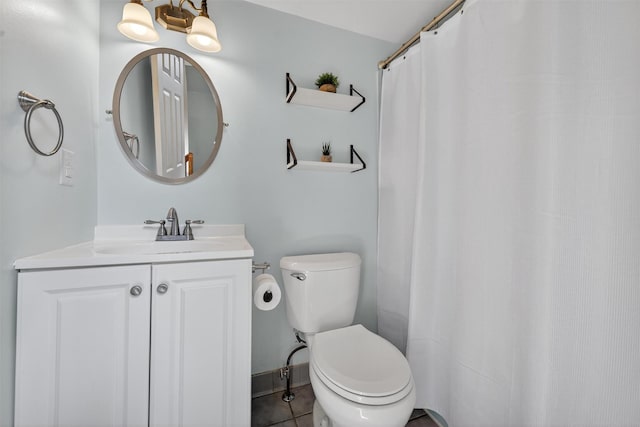 182 Otter Rd, Campbell Hall, NY 10916 - full bath with vanity, tile patterned floors, and a shower with shower curtain