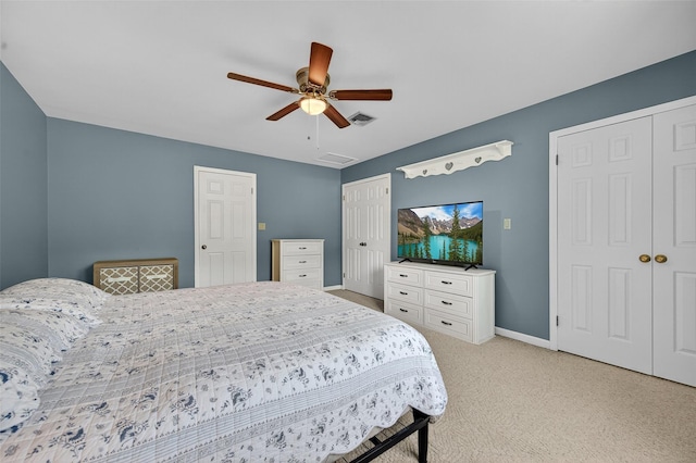 182 Otter Rd, Campbell Hall, NY 10916 - bedroom with light carpet and a ceiling fan