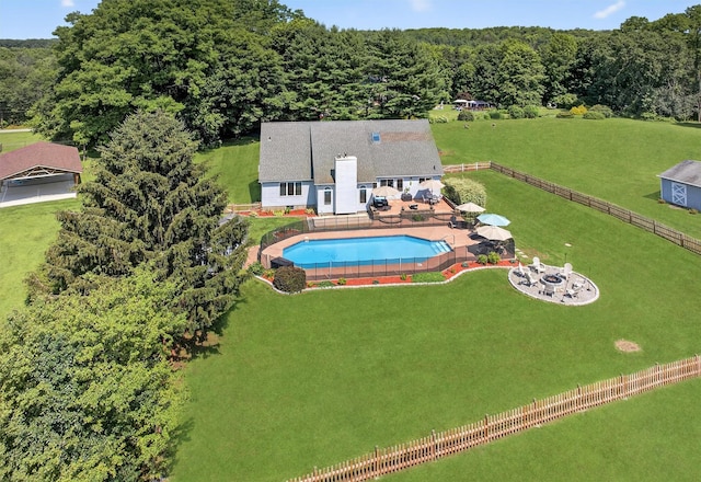 182 Otter Rd, Campbell Hall, NY 10916 - view of subject property with a pool and a forest