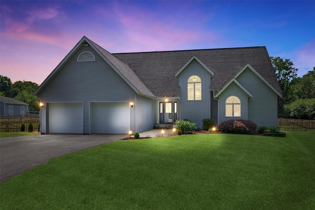 182 Otter Rd, Campbell Hall, NY 10916 - traditional home with asphalt driveway, a garage, and roof with shingles