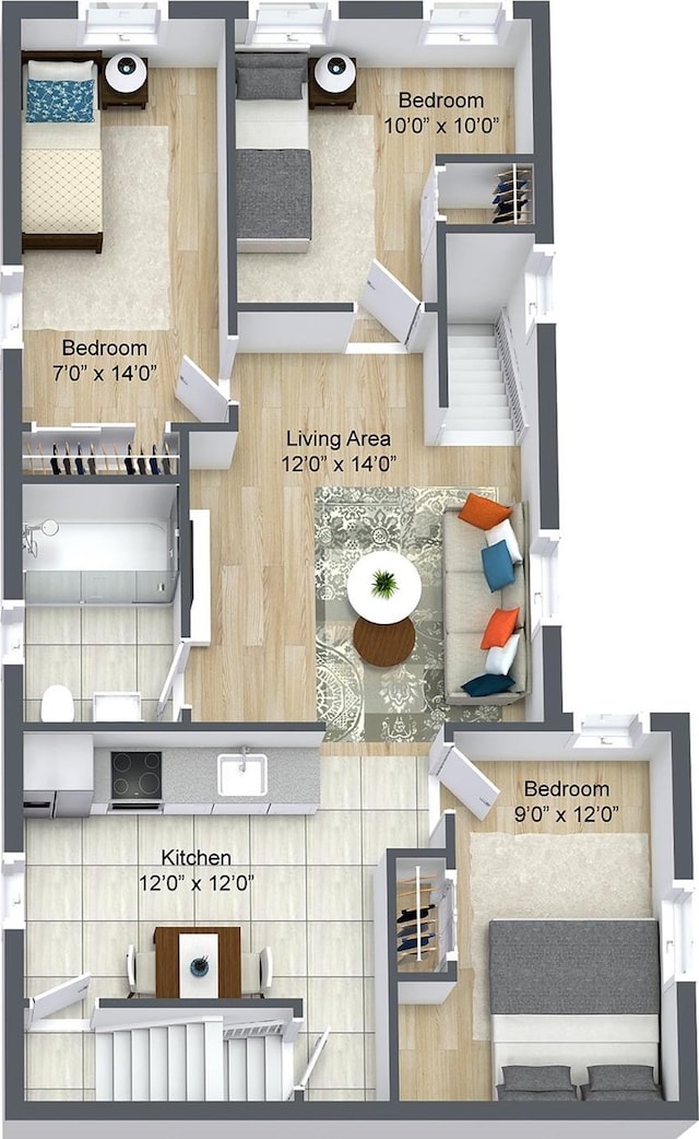 17 Sterling St, Middletown, NY 10940 - view of room layout