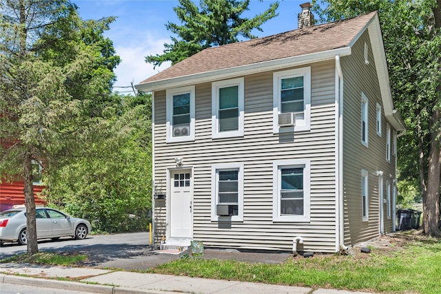 17 Sterling St, Middletown, NY 10940 - view of front facade featuring a chimney and cooling unit