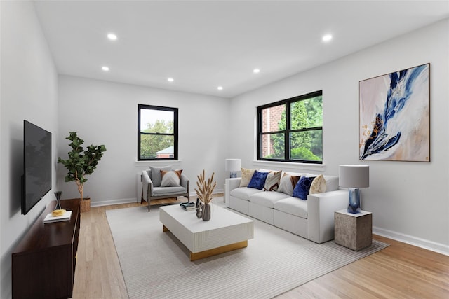 75-02 Springfield Blvd Fl 2Nd, Bayside, NY 11364 - living area with light wood-style floors and recessed lighting