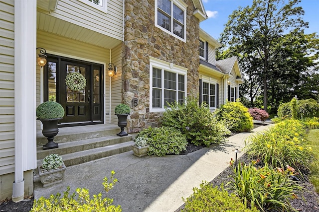15 E Salem Rd, Fishkill, NY 12524 - doorway to property featuring stone siding
