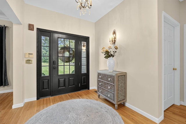 15 E Salem Rd, Fishkill, NY 12524 - entryway featuring a chandelier and light wood finished floors