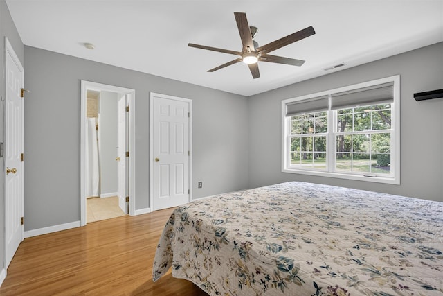 15 E Salem Rd, Fishkill, NY 12524 - bedroom with light wood-style flooring and ceiling fan