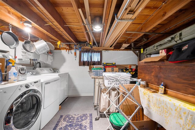 27 Neulist Ave, Port Washington, NY 11050 - washroom with independent washer and dryer