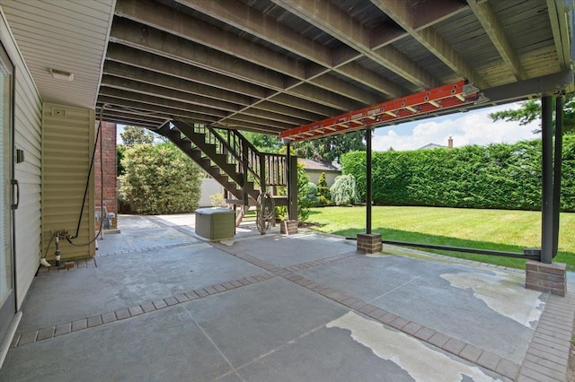 713 Thomas Ave, Baldwin, NY 11510 - view of patio / terrace featuring stairs