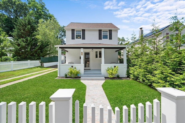 56 Summers St, Oyster Bay, NY 11771 - view of front of home featuring covered porch and stucco siding