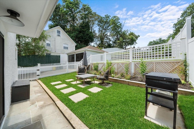 56 Summers St, Oyster Bay, NY 11771 - fenced backyard with a patio area
