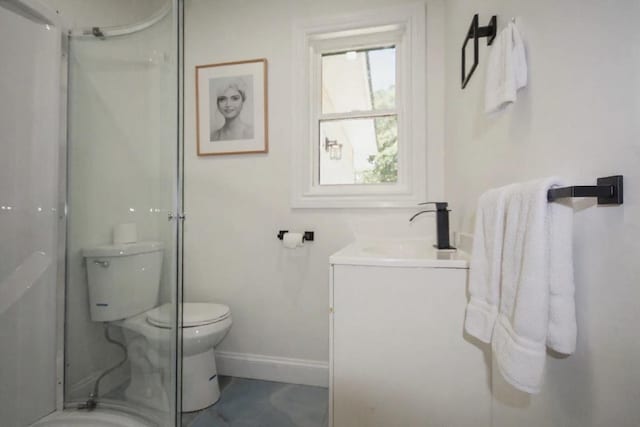 64 Maple Ave, Flanders, NY 11901 - bathroom featuring vanity and a shower with shower door