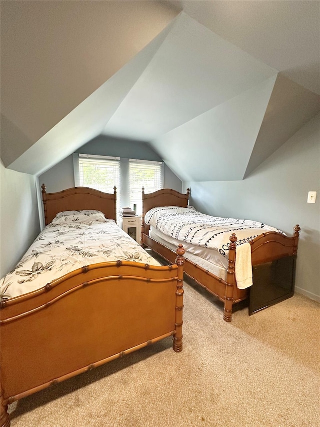 14 Upper Ferndale Rd, Liberty, NY 12754 - bedroom featuring light carpet and vaulted ceiling