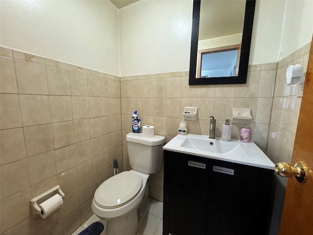 43-53 159th St, Flushing, NY 11358 - half bath featuring tile walls and vanity