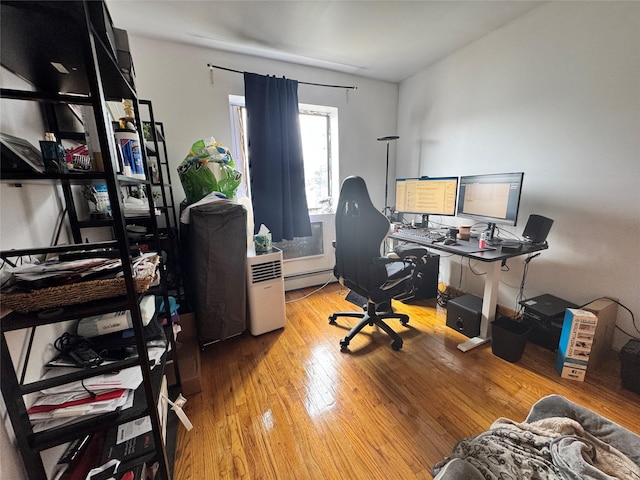 43-53 159th St, Flushing, NY 11358 - office space featuring baseboard heating and wood-type flooring