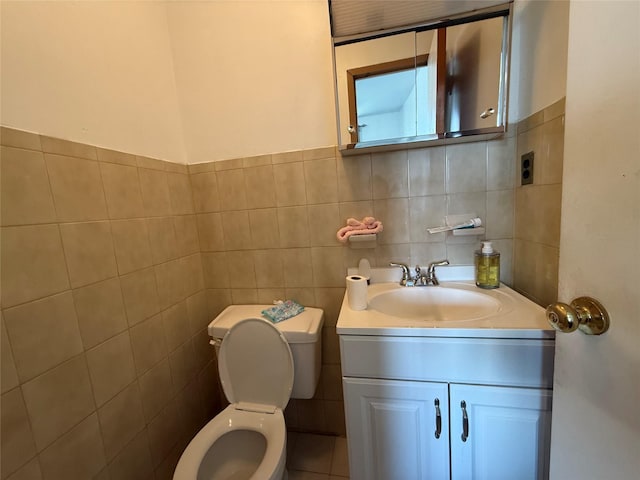 43-53 159th St, Flushing, NY 11358 - half bath featuring tile walls and vanity