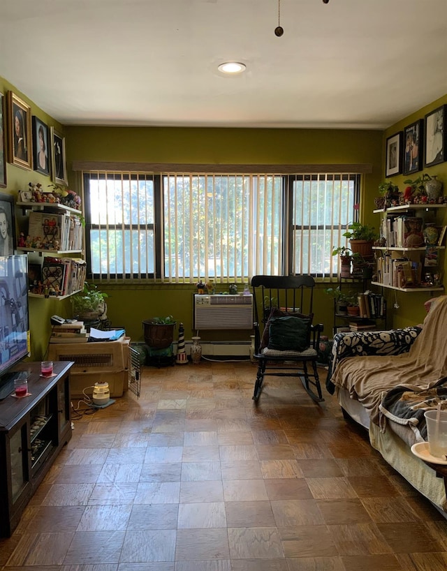 2261 Palmer Ave Unit 2A, New Rochelle, NY 10801 - sitting room featuring a wall unit AC and recessed lighting
