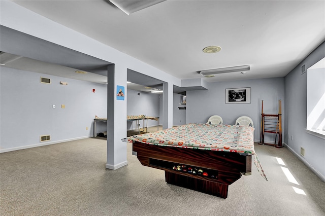 49 Primrose Ln, North Babylon, NY 11703 - game room featuring billiards and carpet flooring