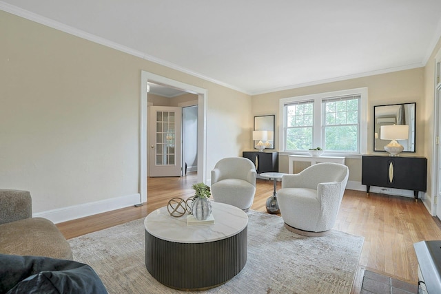 48 Faneuil Pl, New Rochelle, NY 10801 - living room with crown molding and wood finished floors