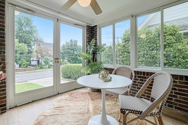 48 Faneuil Pl, New Rochelle, NY 10801 - sunroom with a ceiling fan