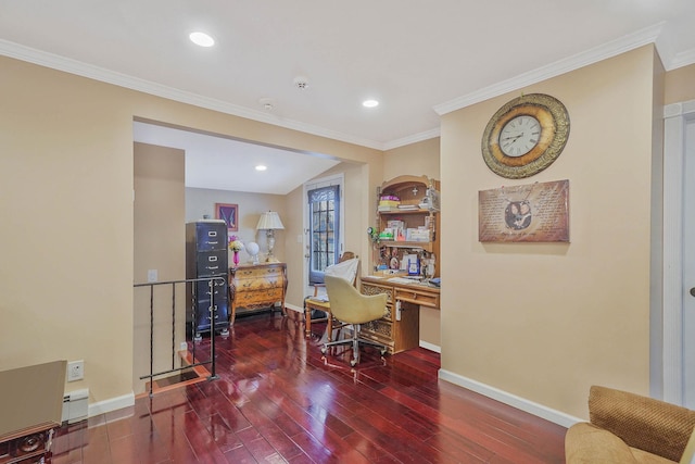 10 Harrison St, Brentwood, NY 11717 - office space with wood finished floors, ornamental molding, and recessed lighting