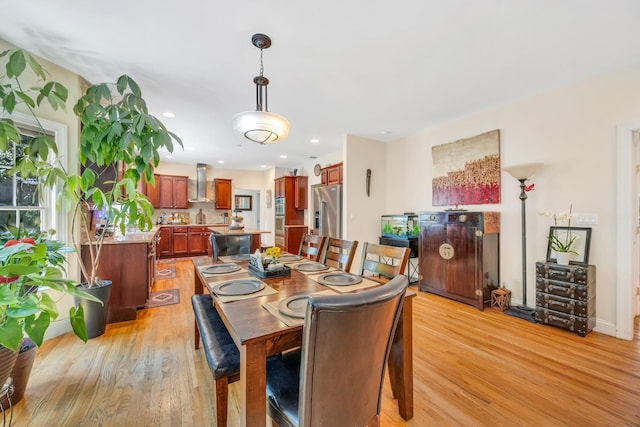 212A Lower Sheep Pasture Rd, East Setauket, NY 11733 - dining area with light wood finished floors and recessed lighting