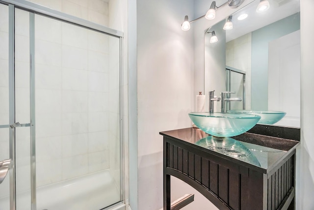 212A Lower Sheep Pasture Rd, East Setauket, NY 11733 - bathroom with a shower stall and vanity