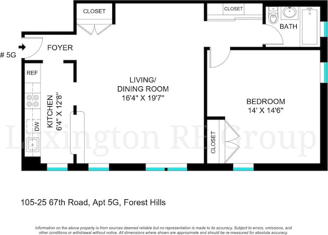 105-25 67th Rd Unit 5G, Forest Hills, NY 11375 - view of floor plan / room layout