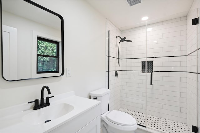 43 Acorn Ln, Plainview, NY 11803 - bathroom featuring a shower stall, vanity, and recessed lighting